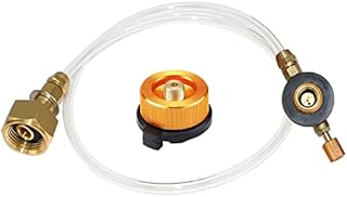 Adapter do nabojów gazowych, do użytku na zewnątrz, do kuchenki gazowej, na kemping, do kuchenek kempingowych, adapter do dyszy LPG, cylindra płaskiego, adaptera do butelki