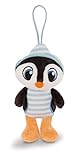 nici pinguin frizzy Plüschtier mit Schlafmütze, die über die Augen gezogen werden kann