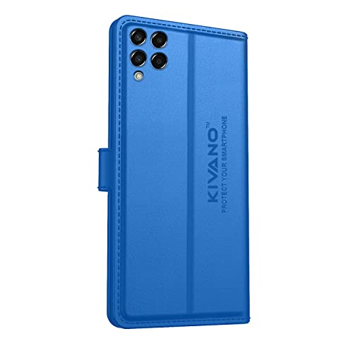 Image of KIVANO Compatible with Samsung Galaxy M33 5G Flip Cover | Leather Finish | Inside Pockets & Inbuilt Stand | Shockproof Wallet Style Magnetic Closure Back Cover Case