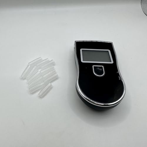 Alkoholtester, Professioneller Alkoholmessgeräte mit 20 Mundstücken, Digitalem Alkohol Tester mit LCD-Bildschirm Blauer Hintergrundbeleuchtung, für den persönlichen und professionellen Gebrauch