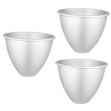 OUNONA 3個アルミ合製ケーキ型 固定底 ノンスティック加工 ケーキ チーズケーキ タルト ムース焼き菓子用 均等加熱 耐久性のあるベーキングツール キッチン用品