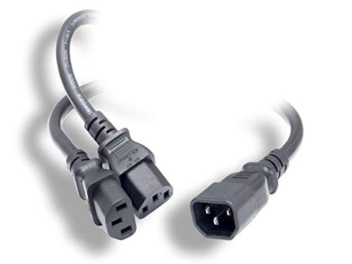Séparateur cordon Monoprice IEC C14 à 2x C13, 6 pi noir