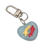 Qcbuegof Llavero de acuario en miniatura brillante de resina, accesorios para mochila, regalo, amigos, estudiantes, accesorio para pecera en miniatura, B, Talla única