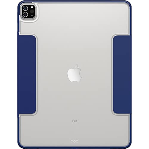 Image of OtterBox - Symmetry Series 360 Elite Case for 12.9 inch iPad Pro 3rd-6th Gen, Scratch-Resistant Tablet Case with Folio and Apple Pencil Holder (Yale Blue)