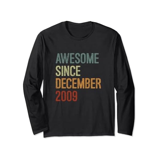 Impresionante desde diciembre de 2009, regalo de cumpleaños divertido retro Manga Larga