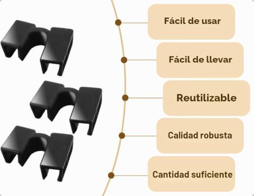 Miniatura 4 de Emezddo 10 Piezas De Ayuda Para Palillos, De Plástico, Reutilizable, Ideal Para Adultos Y Niños En Casa, Escuela Y Restaurante Negro