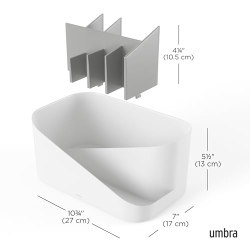 Umbra Glam Makeup Organizer, with Removable Insert, Medium, White - Image 3