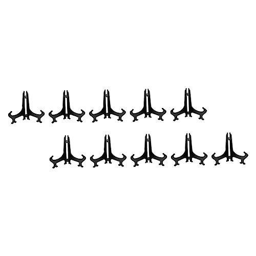 Cabilock Plastic Plate Display Rack 12pcs Tea Cake Stand Foldable Plate Stand Rack for Home Decor