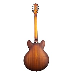 EART – E-330 – Guitare électrique – Corps semi-creux – Style Jazz – Argent allemand – Frettes avec 6 cordes – Cellules magnétiques fermées – Couleur Sunburst - Les Beatles, Paul McCartney, John Lennon, RIngo Starr, George Harrison EART - E-330 - Guitare électrique - Corps semi-creux - Style Jazz - Argent allemand - Frettes avec 6 cordes - Cellules magnétiques fermées - Couleur Sunburst – Image 3