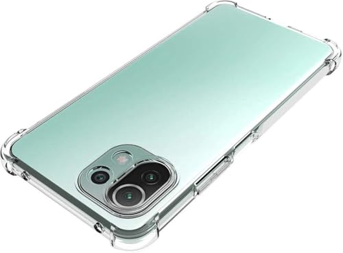 Image of BOXXO Flexible Back Cover for Mi 11 Lite 5G | Back Cover Transparent Clear Shockproof Case Four Corner Protection | Slim Protective Mobile Phone Cover for Mi 11 Lite 5G