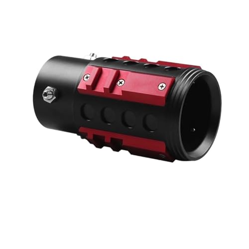 Tuyau d'échappement en aluminium universel rouge, embout arrière court au design soigné