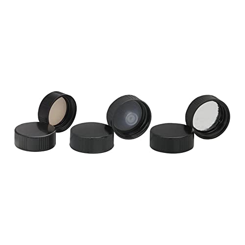 Bouchon à vis Wheaton 38-430 en résine phénolique noire avec joint PE Poly-seal x100