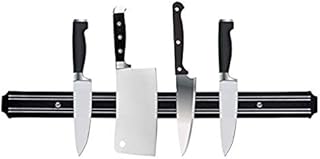 FunkyBuys® 55cm BLACK Kitchen Magnetic Knife Holder Rack w/ Fixings