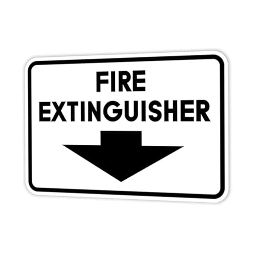Image of Signs ByLITA Classic Framed Fire Extinguisher (White) - X-Large