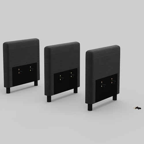 Belffin Modular Sectional Sofa Armrest Backrest Module for Sectional Couch Side Part Armrest/Backrest (Set of 3) Dark Grey 3 Armrest/Backrest Modules