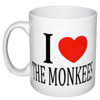 Ec White C186 I Love The Monkees Mug, Ceramic
