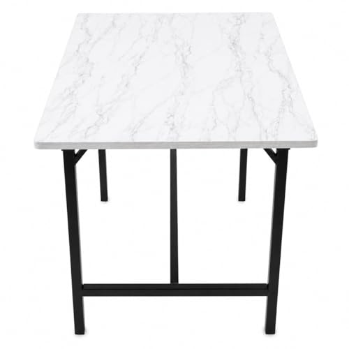 Image of Faburaa Simple Folding Table | 36x24 inch | Engineered Wood Top with Mild Steel Powder Coated Frame | Study Desk & Work from Home Table (White)