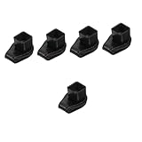 Sosoport 5 Stück Aufbewahrungsbox aus echtem Leder Kreidehalter für Poolsticks Kreidehalter für den Pool Billard liefern Billardbedarf Billardtisch-Kreidehalter Snooker-Versorgung Schwarz