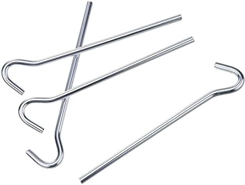 Vivo Pack of 50 X Tent Pegs Galvanised Metal Steel Heavy Duty Tent Pegs Hard Ground Camping Canopy Gazebo Pond Netting Awnings 50 pcs