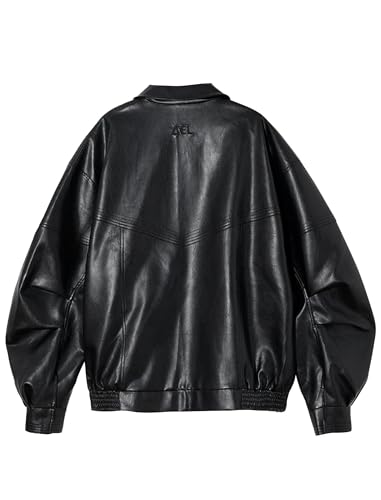 Aelfric Eden Womens Faux Leather Jacket Y2k Motorcycle Bomber Jackets Oversized Moto Jacket Streetwear2