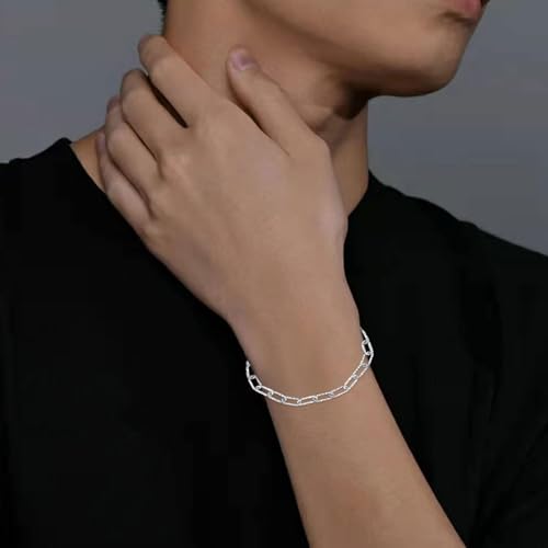 Bracelet trombone argent 925 massif réglable idée cadeau idéale