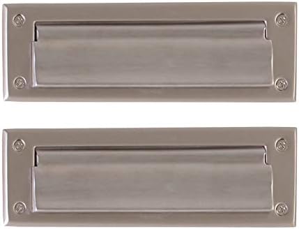 BRASS Accents A07-M0050-619 Mail Slot, 3" x 10", Satin Nickel