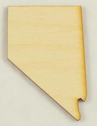 Woo CMNV Nevada State Cutout Size: Small 3.65 x 5.5 cm Thickness: 1/8 Baltic Birch Plywood