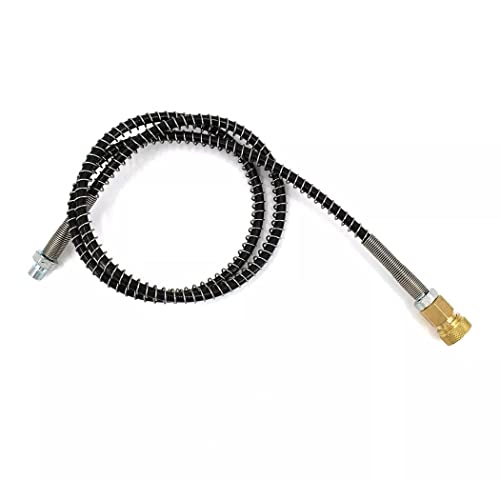 UP100 M10x1 Thread Long High Pressure Nylon Hose for PCP Air Pump Accessories Pneumatics of Car Bicycle Motorcycle Bike Tyre Wheel Spare Parts (100cm Hose+1 Connector)