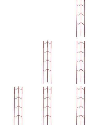 Gardener's Supply CompanyStacking Tomato Ladders | Tomato Plant Supports for The Garden (Set of 6) Heavy Gauge Steel 22"-78" Tall - Green