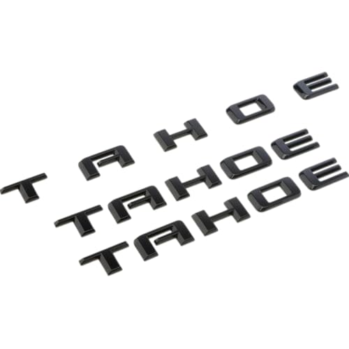 Image of 3pack Emblem 3D Letters Badge Compatible with Tahoe 2019-2026 Gloss Black