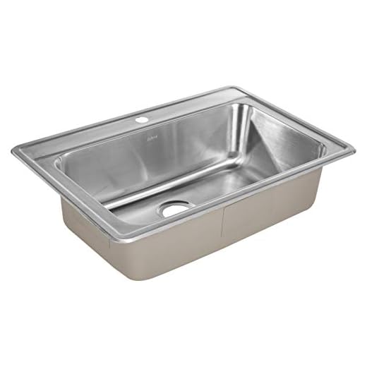 ZUHNE Drop-In Kitchen Sink Stainless Steel (33 by 22 Single Bowl)