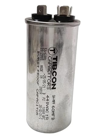 Mickko 60 MFD 440V Tibcon Capacitor for Air Conditioner (Split & Window Air Conditioners) 1.5 Ton & 2 Ton Air Conditioners 2