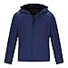 Muscularfit Men's Lightweight Waterproof Hooded Rain Jacket Breathable Raincoat Shell Jacket Outdoor Fashion Mountain Hiking Rain Jacket Men 2025 Navy 2X