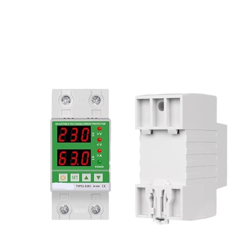 Relé protector de sobretensión Din de 40A a 80A 220V con pantalla dual ajustable 3