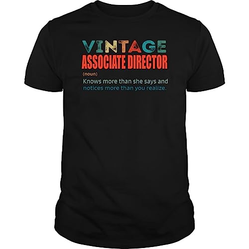 Vintage Associate Director Knows More Than Job Title - Unisex Tee Black