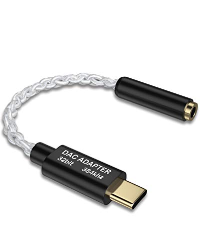 Kolpop Adaptador Auriculares Tipo C, Jack USB C 3,5mm Chipset DAC Hi-Res, Adaptador USB Tipo C Auriculares Audio Jack Compatible con Pixel 3/2 XL, Huawei P30 Pro, Mate 20 Pro, Xiaomi 6 8 Mix