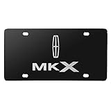 iPick Image for Lincoln MKX 3D Dual Logo Black Stainless Steel License Plate - Official Licensed