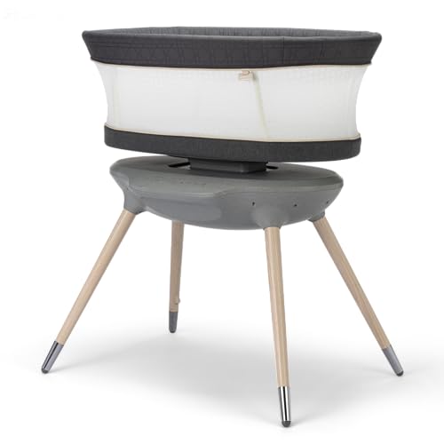 Maxi-Cosi Starling Smart Bassinet, CryAssist AI Cry Translation, 5 Rocking Motions, Cozy Mattress Pad, Machine-Washable Cover, Built-in Bluetooth Speaker, Onyx Heritage, Baby Bassinet Rocking - image 1