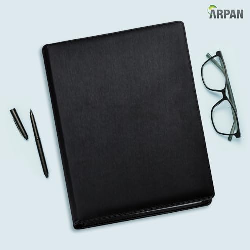 Arpan Präsentationsmappe für Präsentationen, Kunst, Interviews, CVS – A4 Sichtmappe mit 48 Hüllen (96 Seiten) Schwarz
