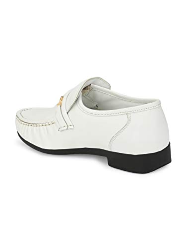 Image of HITZ Men's Brown Leather Slip-On Comfort Shoes
