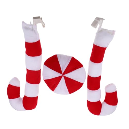 Décoration de Noël pour voiture cerf en tissu et ornement suspendu auto