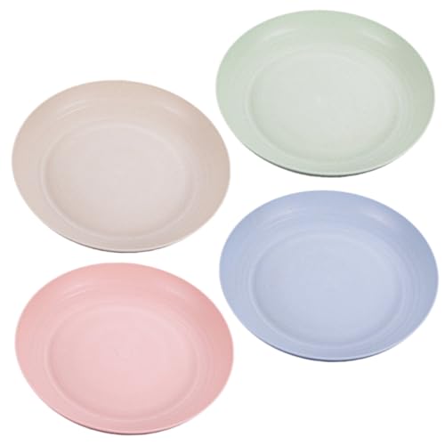 QUMIIRITY 4個 防?軽量多機能サービングプレート 家用丸型フルーツ皿 電子レンジ対応 割れない食器 キッチンやパーティーに