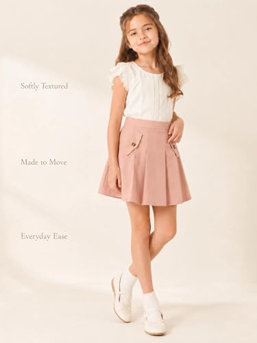 Image of Girls Pleated Skirts Cute Summer Graphic Casual Mini Tennis Skirts
