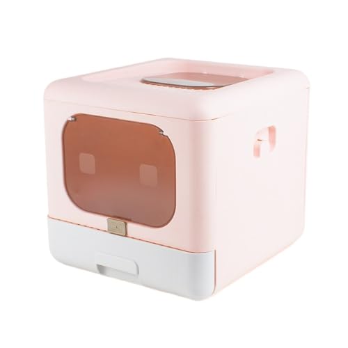 猫 トイレ 猫砂盆 猫用トイレ本体 猫トイレ 折り畳み 砂が飛び散らない 上から出入りができる 収納が簡単な折りたたみ式 取り外し可能 旅行 引っ越しには便利 持ち歩きタイプ,引き出し式 密閉式 脱臭ネコのトイレ 掃除簡単 2WAY出入り方法 スコップ付