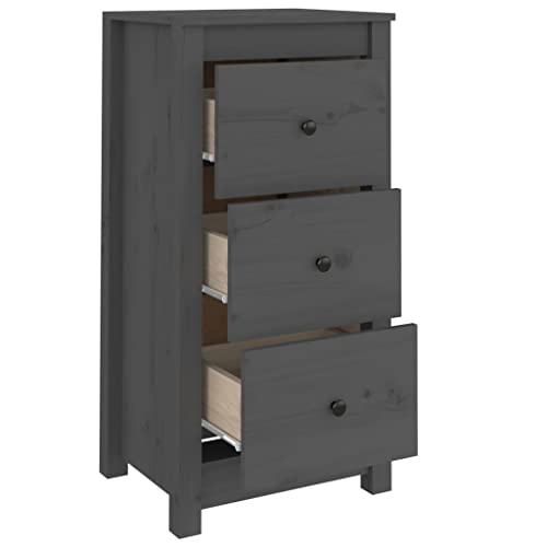 Credenza gris de pino solución para pasillos estrechos 8