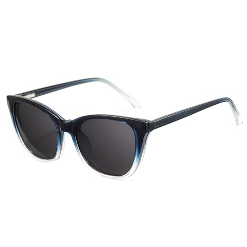 Image of Cyxus Cat Eye Magnetic Clip-On Sunglasses Women Polarized Blue Light Blocking UV400 Protection P1221