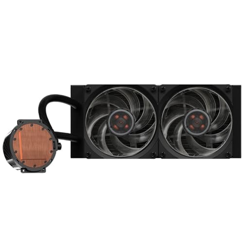Image of Cooler Master MasterLiquid ML240P Mirage Addressable RGB Close-Loop CPU Liquid Cooler, Transparent Pump, 24 Independently-Controlled LEDS, Dual 120mm Square Fan w / Outer-Ring Connecting Fan Blades