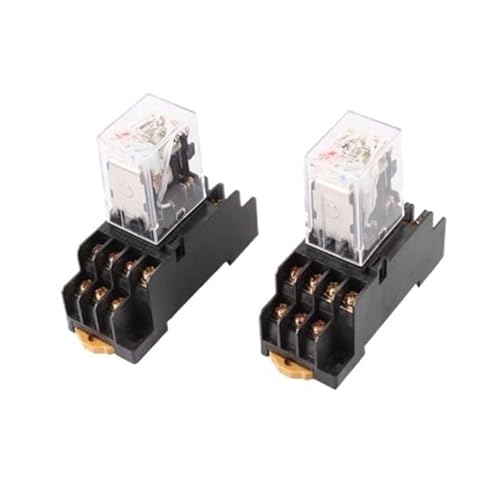 Relé de potencia 4PDT con bobina de AC 24V y LED rojo para un control eléctrico sin errores