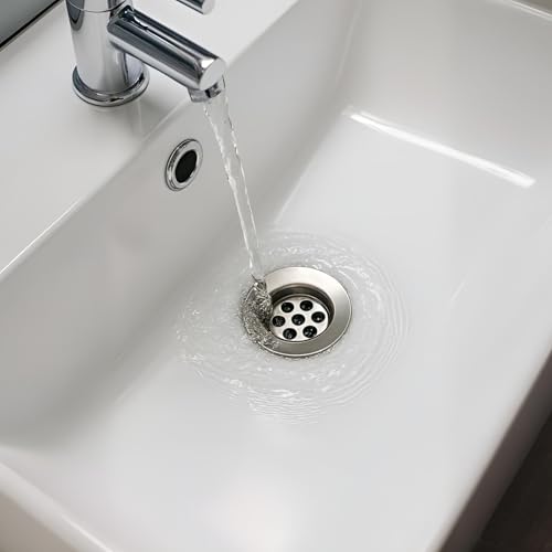 Image of Bassino Heavy-Duty Brass Waste Coupling 32mm (4 Inch) /Full Thread Non-Pop Up Basin Drain /Leak-Proof & Rust-Resistant /Simple Full Thread Drain Coupling(Chrome Finish)