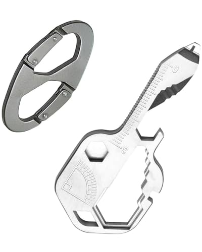 KGDUYC Strumento chiave multifunzione 1 pezzo 24 in 1 - Strumento chiave multifunzione,Mini chiave portatile, Cacciavite a cintura, Chiave inglese,Per sport all'aria aperta